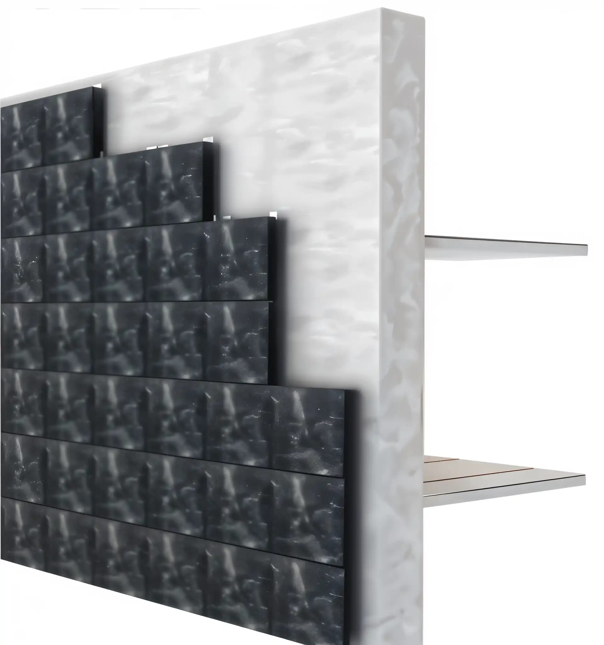 Mechanical fixation ventilated facade system with aluminum profiles and cladding panels