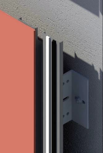 FS01 mechanical fixation facade system aluminum brackets and rails